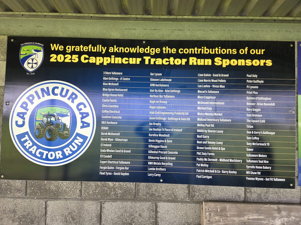 Cappincur GAA Tractor run 2025